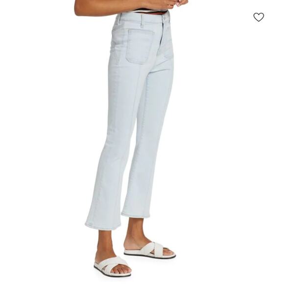 Veronica Beard Jean 26 Carson Ankle Flare High Rise Light Wash Denim Boho Casual - Picture 3 of 16